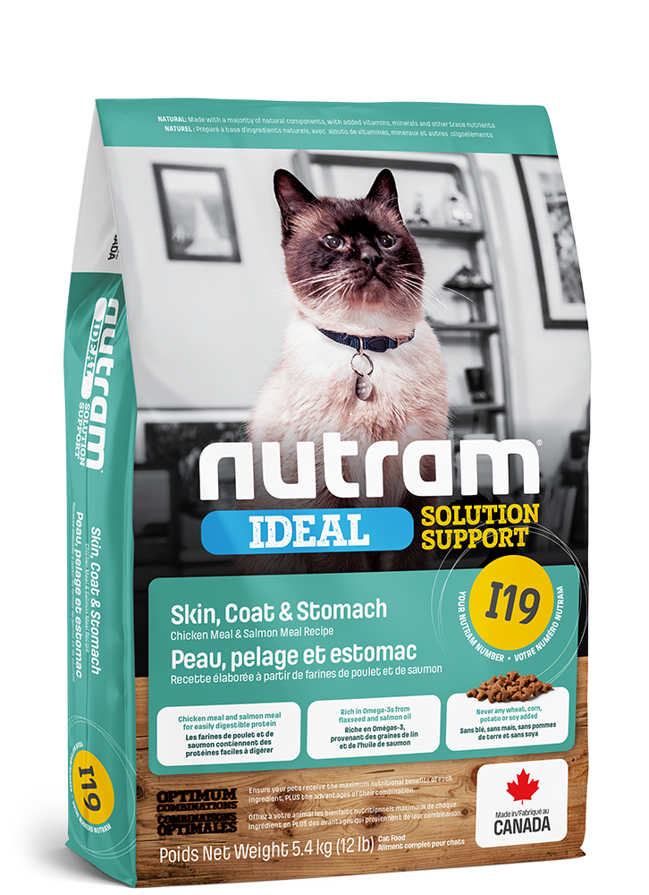Product image for I19 Nutram Ideal Solution Support Skin, Coat & Stomach Cat Food