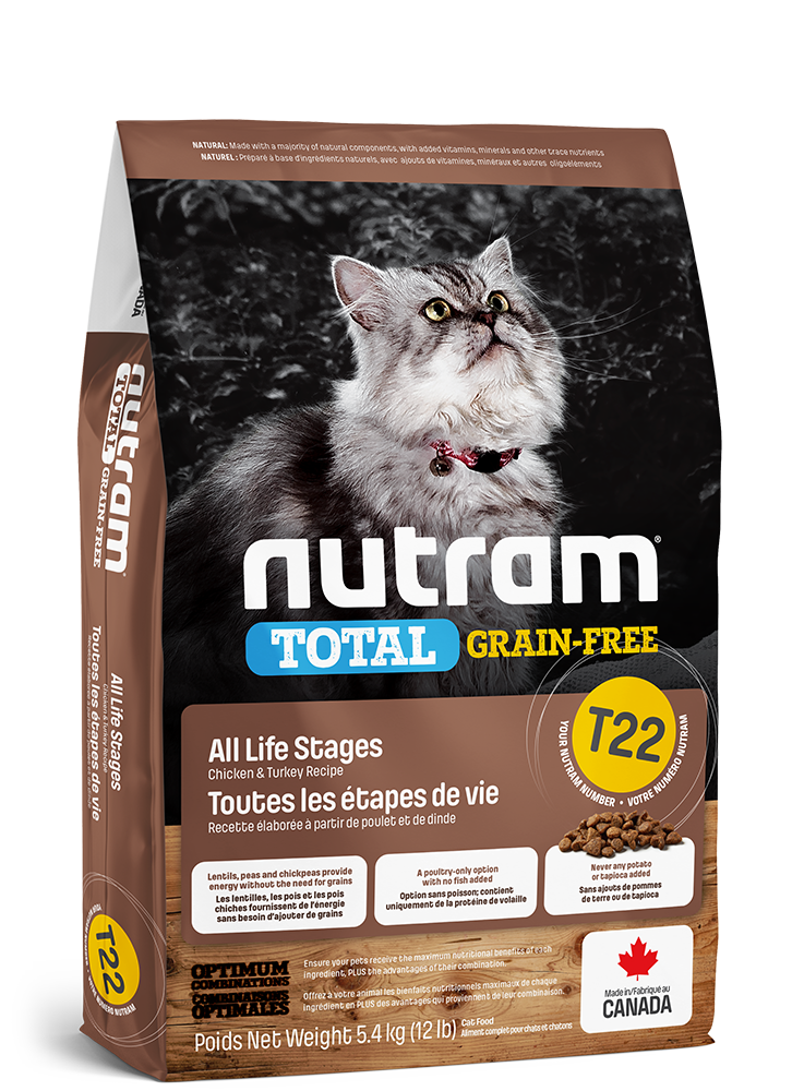 Product image for T22 Nutram Total Grain-Free Turkey & Chicken Cat Food