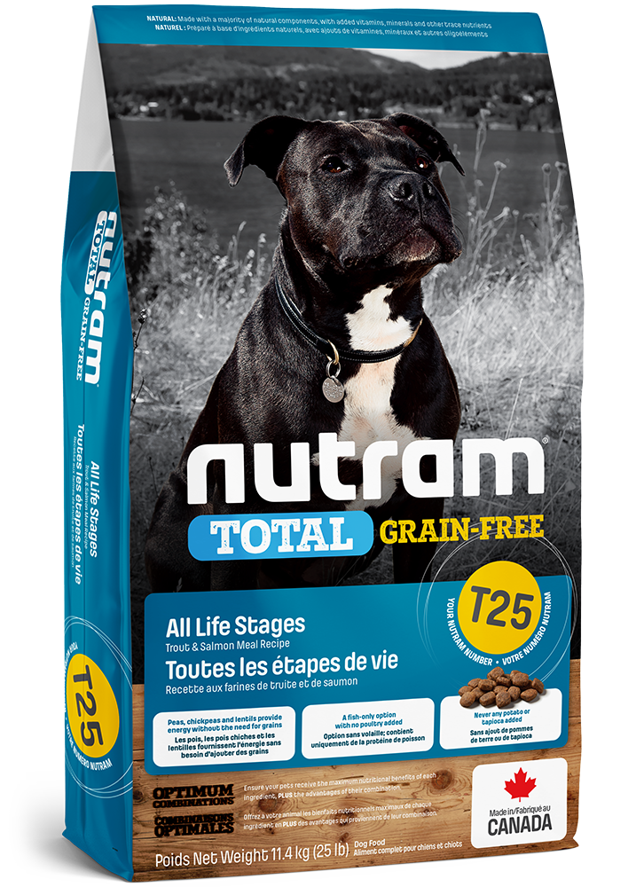 Product image for T25 Nutram Total Grain-Free Trout & Salmon Meal Dog Food