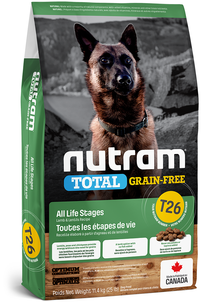 Product image for T26 Nutram Total Grain-Free Lamb & Lentils Dog Food